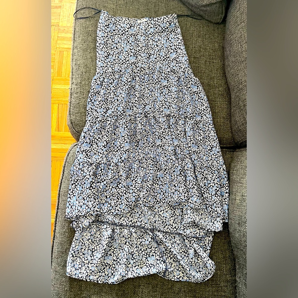Blue Rain, Used, floral print, high low skirt, Women Size XS.